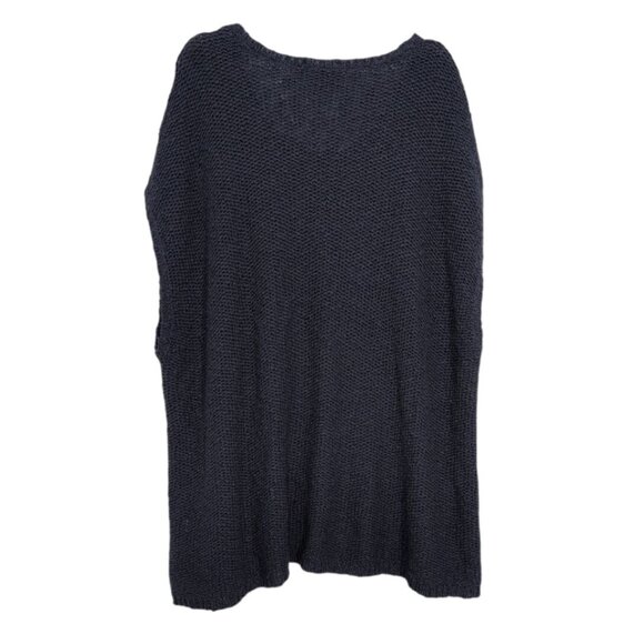 Coldwater Creek Slub Knit Sweater Vest Womens Size 2X Blue 100% Cotton Pullover - Picture 6 of 9